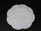 White Milk Glass Pedestal Cake Plate