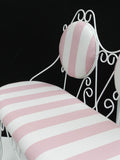 Vintage Wrought Iron Double Bench Seat Ice Cream Parlor Chair