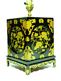 Vintage Asian Black Lacquer Lamp