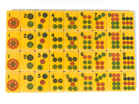 Vintage Mahjong Set Butterscotch Bakelite Tiles Coins Racks 