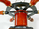 Vintage Ship Wheel Table Lamp Nautical Decor
