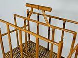 Vintage Bamboo Rattan Magazine Rack