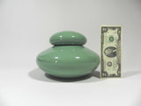 Jaru Ceramic Pottery Jar With Lid Jade Green