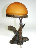 Antique Bronze Eagle Lamp Circa 1920-1935