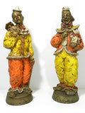 Vintage Universal Statuary Large Clown Statue 1966 Pair