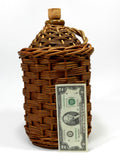 Antique Demijohn Crock Jug With Wicker Cage