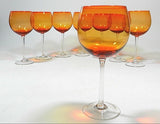 Vintage Blenko Amberina Wine Glasses