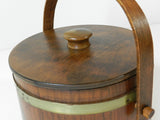Vintage Wood Cookie Jar Firkin Sugar Bucket