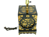 Vintage Asian Black Lacquer Lamp