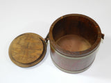 Vintage Wood Cookie Jar Firkin Sugar Bucket