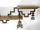 Southwestern Furniture Wood Metal Shelf