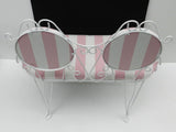 Vintage Wrought Iron Double Bench Seat Ice Cream Parlor Chair
