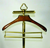Vintage Brass Suit Valet Butler Stand Clothes Hanger