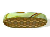 Vintage Green Glass Akro Agate Ashtray Cast Metal Lion