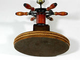 Vintage Ship Wheel Table Lamp Nautical Decor