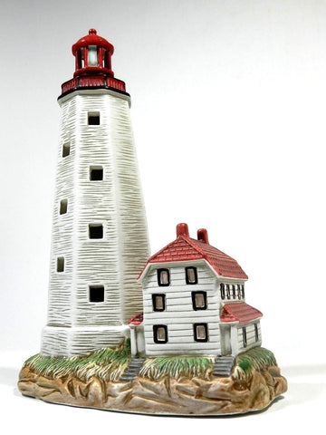 Sandy Hook Lighthouse 1764 New Jersey Accent Night Light Ceramic Nautical Decor Table Lamp Beach House Decoration Boaters Sailors Approaching Light Photograph 