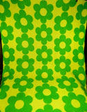Vintage Wool Blanket Floral Design Green And Yellow Flowers Stadium Blanket Throw Blanket Flower Power Boho Blanket 100% Wool Made in Holland Expressly For Bamberger's New Jersey Leidse Gegarandeerd Van Wyk 100% Zuiverseheer Wdl Deken Holland 100% Virgin Wool Van Wyk Leiden Wool Hippie Blanket Size Twin XL Movie Prop