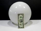 Vintage Replacement Large White Rimless Glass Globe Shade Mouth Blown Glass Globes Table Lamp Sputnik Modeline Hollywood Regency Mid Century Modern Eames Era 
